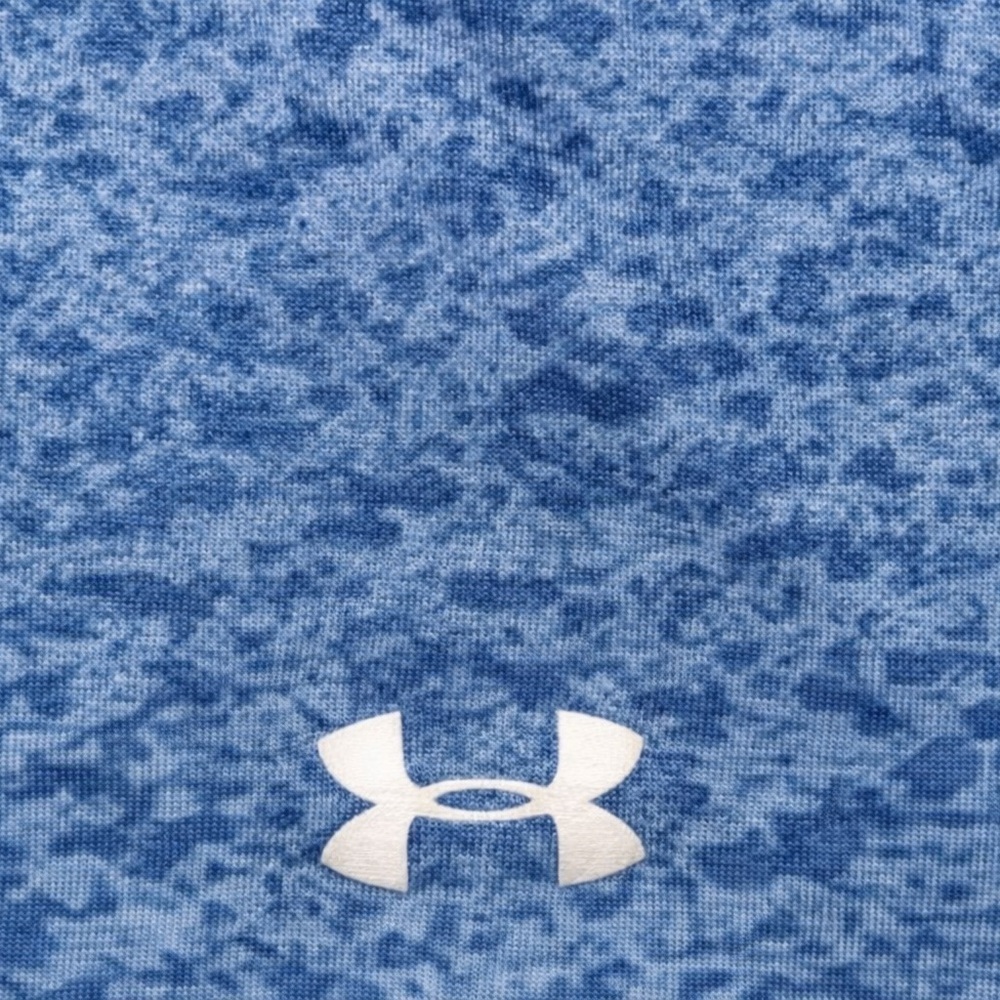 Under Armour Women’s XS Blue Heathered V-Neck Athletic Tee Workout Gym Running - Picture 2 of 3